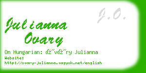 julianna ovary business card